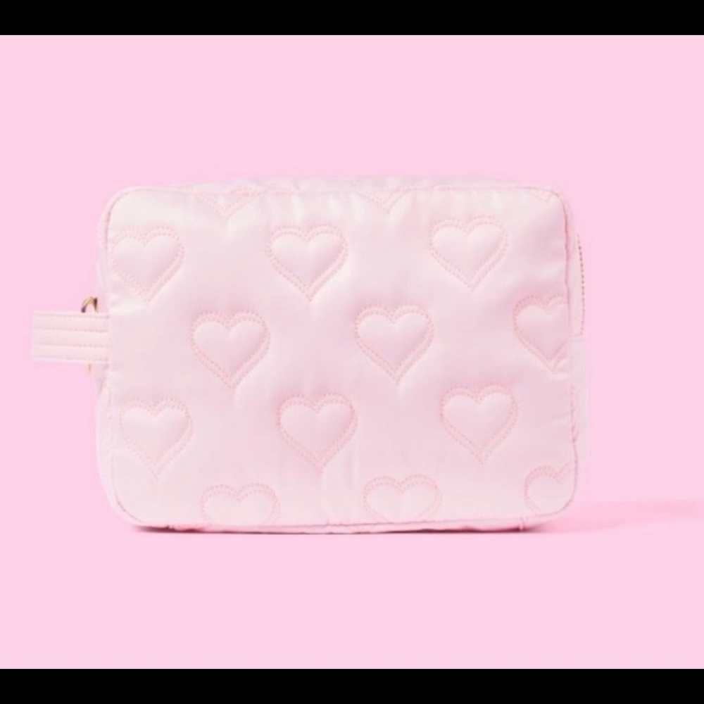 Pink quilted hearts. Stoney Clover x Target large pouch NWT.